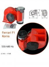 Ferrari Korna Kırmızı 12v 2 Yıl Garantili Kompresörlü F1 Korna - 1