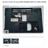 Hp G62-A24ET Alt Kasa ÜRÜN RESMİNE BAKIP AL FARKLI MODELİ VAR thumbnail 1