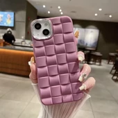 iPhone 15 Kılıf Roof 3D Örgü Desen Silikon Kapak - 5