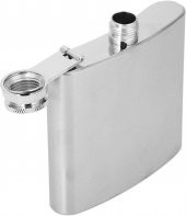 Perlotus 5 Oz- 150 cc Hunili Cep Tipi Vidalı Kapaklı Çelik Viski İçki Matarası - 2