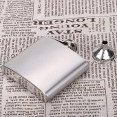 Perlotus 5 Oz- 150 cc Hunili Cep Tipi Vidalı Kapaklı Çelik Viski İçki Matarası - 3