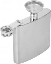 Perlotus 5 Oz- 150 cc Hunili Cep Tipi Vidalı Kapaklı Çelik Viski İçki Matarası - 9