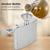 Perlotus 5 Oz- 150 cc Hunili Cep Tipi Vidalı Kapaklı Çelik Viski İçki Matarası - 10