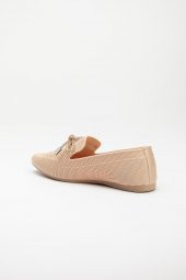 Triko Taş Detaylı Sivri Burun Nude Kadın Babet thumbnail 5