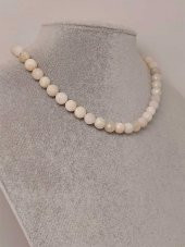 Ay Taşı Faset Kesim Kolye 8mm (Sabit Klipsli) thumbnail 1