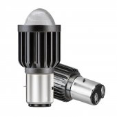 MERCEKLİ MOTOSIKLET FAR AMPÜLÜ BOSCH TIP DUYLU LED AMPÜL (BA20D) yeni nesil - 1
