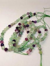 Florit Taşı Faset Kesim YARIM Dizi 8mm (18cm uzunluğundadır) thumbnail 3