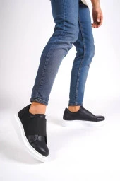 KB-040 Siyah Cilt   Bağcıklı  Günlük Erkek  Ayakkabı thumbnail 1