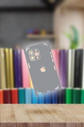 Gri iPhone 14 Pro Max Kaplama Arka Ve Yan Full Kaplayan Koruyucu Body Hydrogel Kaplama - 2