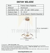 TT Aydınlatma TT307-1TPL-30-FSR  Helezon Modeli Fransız Sarısı Kaplama Tek Toplu 3 Renk Modüllü Ledli thumbnail 4