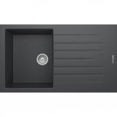 REAL P004 TROYA 86 GRANİT EVYE ANTRASİT 86 x 50 Cm Tezgah Üstü - 1