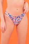 Renkli Floro İp Detaylı Tek Alt Bikini - 1