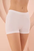 Beyaz Dikişsiz Mini Şort Külot thumbnail 1
