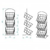 3 Katlı Mutfak Organizatörü DEMONTE SİYAH - 4