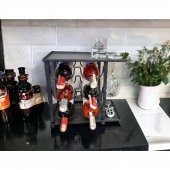 6 BÖLMELİ TEZGAHÜSTÜ ŞARAP STANDI MODEL-1 SİYAH - 5