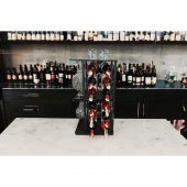 2 ADET 6 BÖLMELİ TEZGAHÜSTÜ ŞARAP STANDI MODEL-1 SİYAH - 4