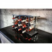 2 ADET 6 BÖLMELİ TEZGAHÜSTÜ ŞARAP STANDI MODEL-1 SİYAH - 5