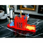 Telefon Kulübesi Temalı Kalemlik Kırmızı - 1