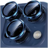 Iphone 15 Pro / Iphone 15 Pro Max Kamera Koruyucu Lens Safir Titanium Temperli Cam - 2