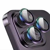 Iphone 15 Pro / Iphone 15 Pro Max Kamera Koruyucu Lens Safir Titanium Temperli Cam - 5