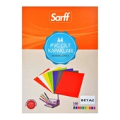 Sarff Cilt Kapağı A4 Karton Desenli Beyaz 100'lü - 1