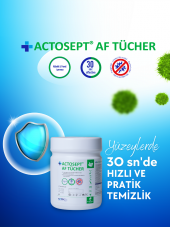 ACTOSEPT AF TÜCHER 100 mendil  Yüzeyler İçin Alkol Bazlı Kullanıma Hazır Dezenfeksiyon Mendili - 2