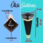 Alcazar 6'lı Set Mobilya Tv Ünitesi Koltuk Kanepe Destek Ayağı 15 Cm Siyah Ayakları M8 Civatalı thumbnail 2
