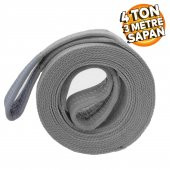 Sapan Polyester Spanzet 4 Ton 3 Metre Gri Sağlam Yük Kaldırma Taşıma İndirme Halat - 1