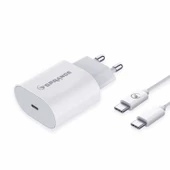 Sprange P-T18 25W USB-C PD Şarj Adaptörü Type-C – Type-C Data & Şarj Kablo - 1