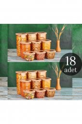Vip Ahmet 18li Kumsal Saklama Kabı(6x1750ml+6x1200ml+6x550ml) - 1