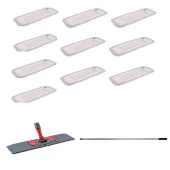 Tablet Palet Nemli Yedek Mop Takımı Seti - 10 Ad 40 Cm. Nemli Mop + Katlanır Aparat + Metal Sap thumbnail 1