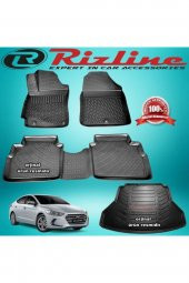 Rizline Hyundai Elantra 3d Paspas+bagaj Havuz Siyah 2016 Sonrası - 1