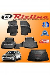 Rizline Vw Golf 7 Uyumlu  3d Paspas + 3d Bagaj Havuzu Set - 1