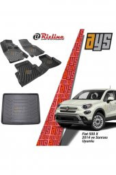 Rizline Fiat 500 X 2014 Sonrası 3d Havuzlu Paspas + Bagaj Havuzu - 1