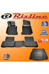 Rizline Mercedes W205 C200 3d Paspas + 3d Rampalı Bagaj Havuzu 2014-2020 Arası Siyah Set - 1