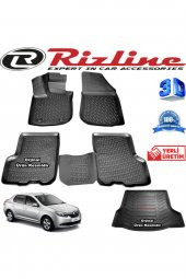 Rizline Renault Symbol 3d Paspas + 3d Bagaj Havuzu 2013-2020 Arası Siyah Set - 1