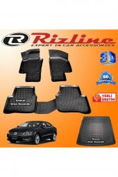Rizline Vw Passat Cc 3d Paspas + 3d Bagaj Havuzu 2012-2020 Arası Siyah Set - 1