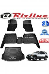 Rizline Kia Sorento 3d Paspas + 3d Bagaj Havuzu 2003-2009 Arası Siyah Set - 1