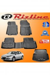 Rizline Renault Laguna 3 3d Paspas + 3d Bagaj Havuzu 2008-2015 Arası Siyah Set - 1