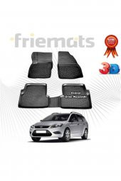 Friemats Ford Focus 2 Stw 3d Havuzlu Paspas 2005-2011 Arası Siyah 4 Parça - 1