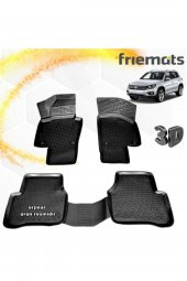 Friemats Vw Tiguan 3d Paspas Havuzlu Siyah 2007-2015 Arası 4 Prç - 1