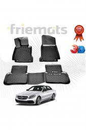 Friemats Mercedes W205 C Serisi 3d Havuzlu Paspas 2015-2020 Arası Siyah 4 Parça Set - - 1