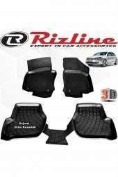 Rizline Vw Golf 6 3d Paspas Havuzlu Hb 2009 - 2013 Arası Siyah 4 Parça Set - 1