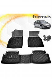Friemats Renault Megane 2 3d Paspas Havuzlu Siyah Sd 2004-2010 Arası 4 Prç - 1
