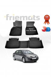 Friemats Renault Megane 2 Sd 3d Havuzlu Paspas 2004-2010 Arası Siyah 4 Parça Set - - 1