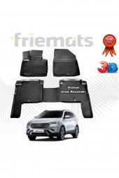 Friemats Hyundai Santa Fe 3d Havuzlu Paspas 2013-2017 Arası Siyah 4 Parça - 1
