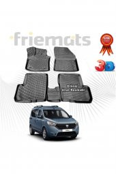 Point Dacia Dokker 3d Havuzlu Paspas 2012-2020 Arası Siyah 4 Parça Set - Friemats - 1