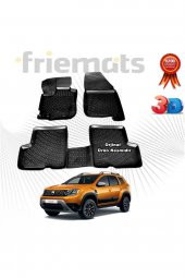 Point Dacia Duster 4x4 3d Havuzlu Paspas 2018 Sonrası Siyah 4 Parça Set - Friemats - 1