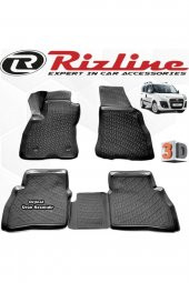 Rizline Fiat Doblo 2 3d Paspas Havuzlu 2010 - 2020 Arası Siyah 4 Lü Set - 1
