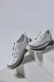 Erkek İthal Hakiki Deri Sneakers - 3